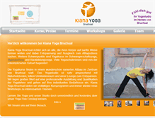Tablet Screenshot of kiana-yoga-bruchsal.de